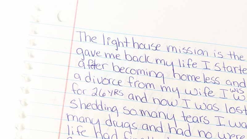 Daily Lighthouse Mission Ministry encounters beautiful individuals encountering one of the worst days of their lives. And very regularly we watch as these fathers, mothers, daughters and sons encounter the love of God. It is then that we marvel at the transformations that come as a result of His gift of grace, and your generous engagement through giving monthly through an online recurring gift. This story comes from Jeff, a recipient of the care and love of our mission. See how he was impacted by God's grace and love.