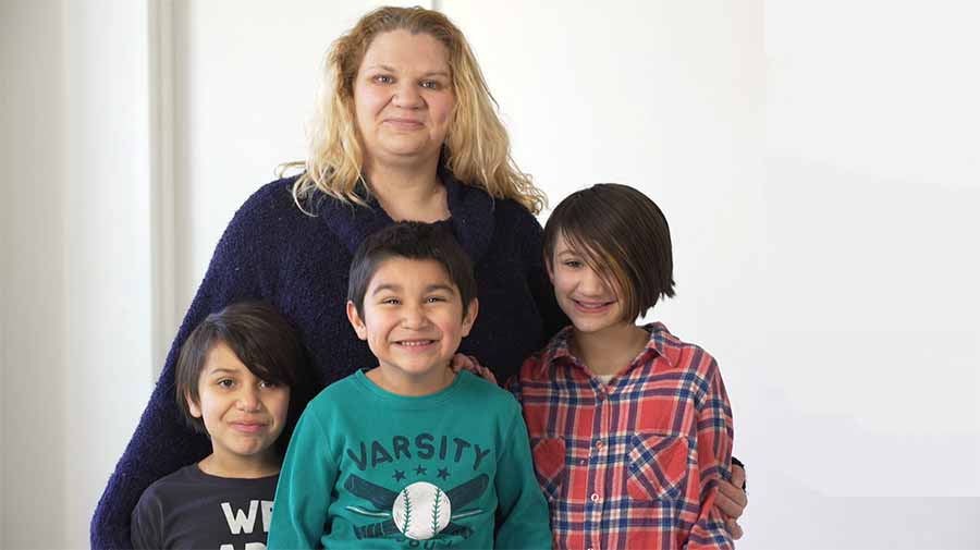 Crystal and her family - recipients of the love of God through your ongoing donations and giving.
